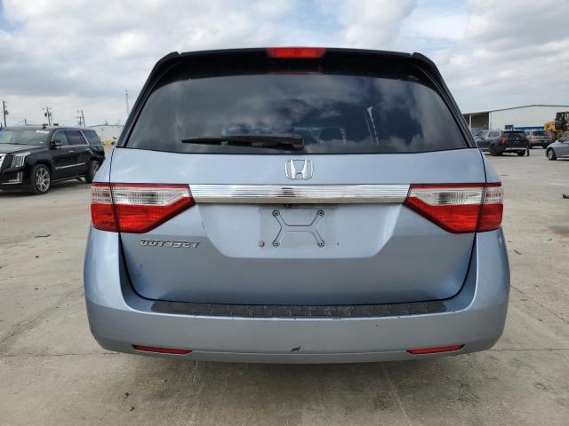 5FNRL5H61BB005345 - 2011 HONDA ODYSSEY EXL BLUE photo 6