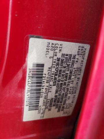 3N1BC1CPXBL497078 - 2011 NISSAN VERSA S RED photo 13