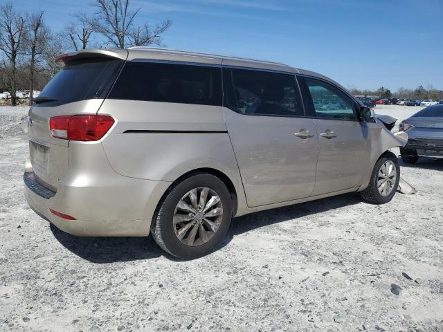 KNDMC5C12G6107701 - 2016 KIA SEDONA EX GOLD photo 3