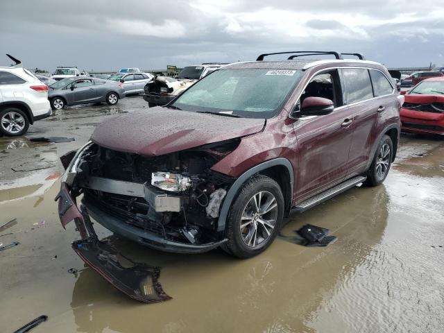 5TDJKRFH5GS246954 - 2016 TOYOTA HIGHLANDER XLE Tünd qırmızı foto 1