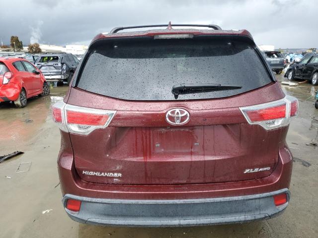 5TDJKRFH5GS246954 - 2016 TOYOTA HIGHLANDER XLE Tünd qırmızı foto 6