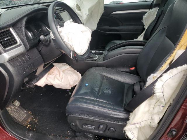 5TDJKRFH5GS246954 - 2016 TOYOTA HIGHLANDER XLE Tünd qırmızı foto 7