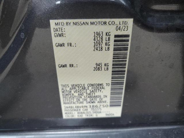 1N4BL4BV4PN386750 - 2023 NISSAN ALTIMA S GRAY photo 13