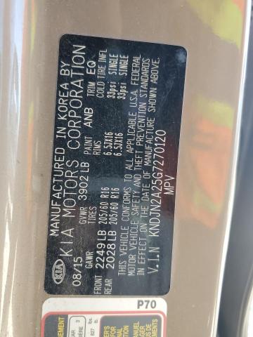 KNDJN2A25G7270120 - 2016 KIA SOUL TAN photo 13