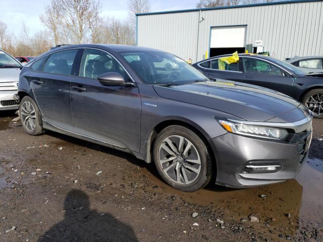 1HGCV3F51KA018766 - 2019 HONDA ACCORD HYBRID EXL GRAY photo 4