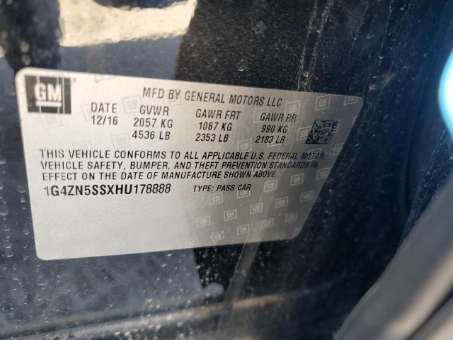 1G4ZN5SSXHU178888 - 2017 BUICK LACROSSE PREFERRED BLACK photo 12