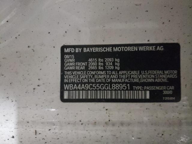 WBA4A9C55GGL88951 - 2016 BMW 428 I GRAN COUPE SULEV WHITE photo 12