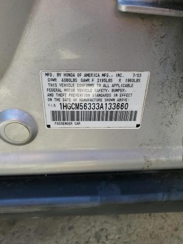 1HGCM56333A133660 - 2003 HONDA ACCORD LX SILVER photo 12