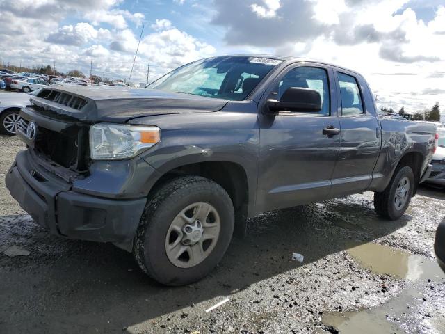 5TFUW5F10EX393901 - 2014 TOYOTA TUNDRA DOUBLE CAB SR/SR5 GRAY photo 1