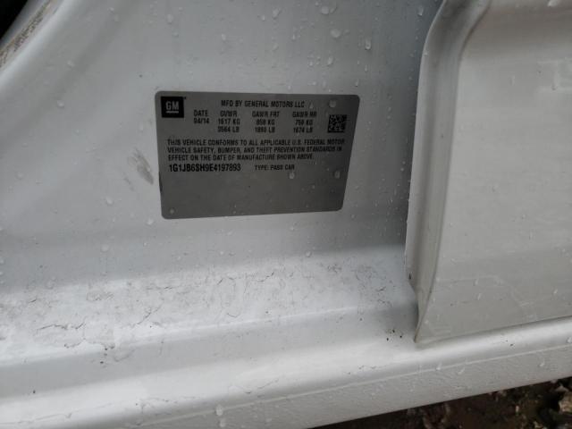 1G1JB6SH9E4197893 - 2014 CHEVROLET SONIC LS 白色 照片 12