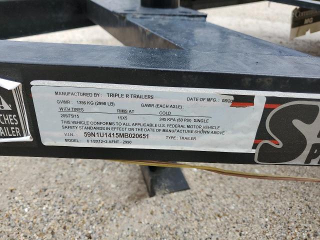 59N1U1415MB020651 - 2020 UTILITY TRAILER BLACK photo 10