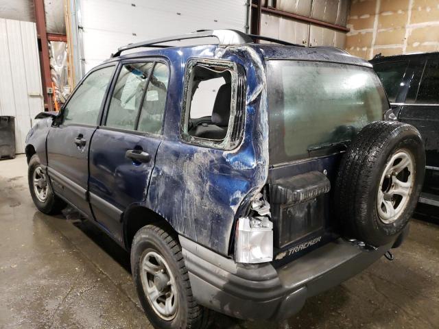 2CNBJ13C026917124 - 2002 CHEVROLET TRACKER BLUE photo 2