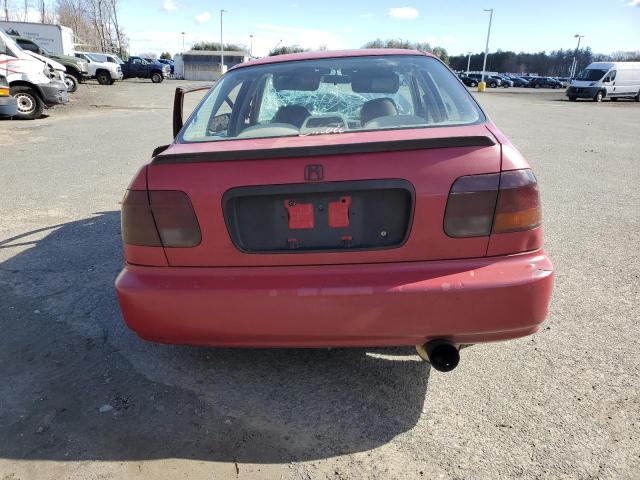 1HGEJ657XWL017019 - 1998 HONDA CIVIC LX RED photo 6