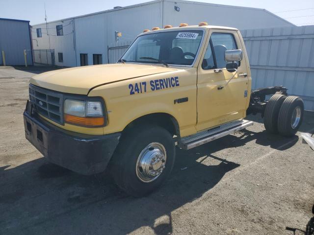 1FDLF47F0VEA05721 - 1997 FORD F SUPER DUTY YELLOW photo 1