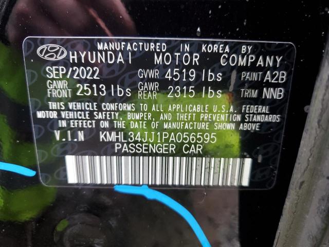 KMHL34JJ1PA056595 - 2023 HYUNDAI SONATA HYBRID BLACK photo 12