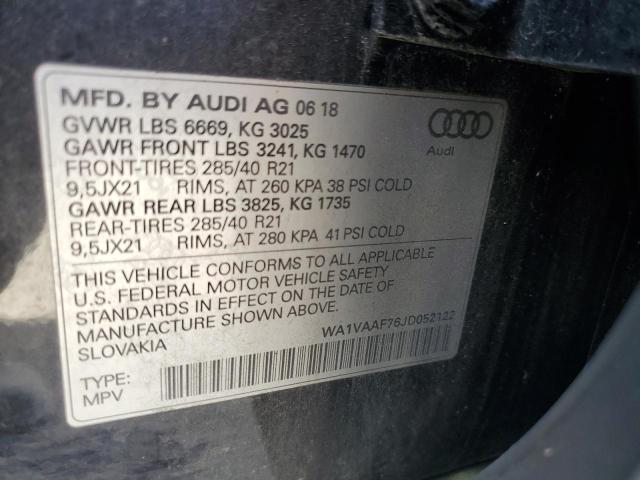 WA1VAAF76JD052122 - 2018 AUDI Q7 PRESTIGE 黑色 照片 13