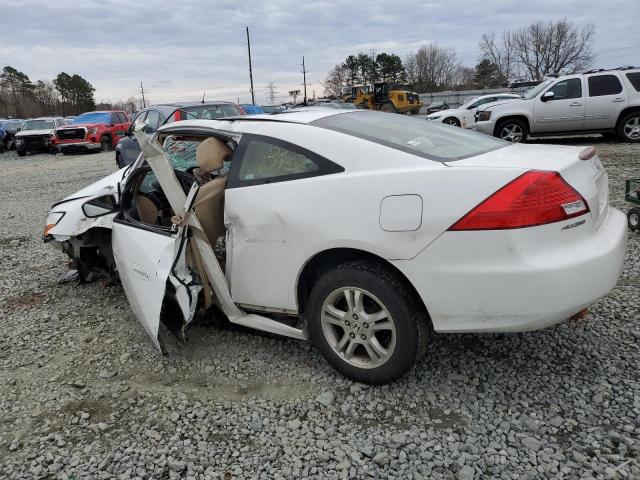 1HGCM72737A021743 - 2007 HONDA ACCORD EX WHITE photo 2