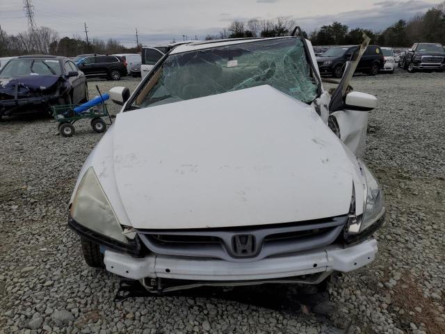 1HGCM72737A021743 - 2007 HONDA ACCORD EX WHITE photo 5