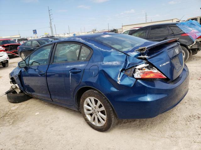 2HGFB2F99CH509947 - 2012 HONDA CIVIC EXL ლურჯი ფოტო 2