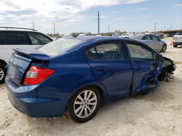 2HGFB2F99CH509947 - 2012 HONDA CIVIC EXL ლურჯი ფოტო 3