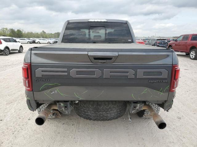 1FTFW1RG2KFB89636 - 2019 FORD F150 RAPTOR GRAY photo 6