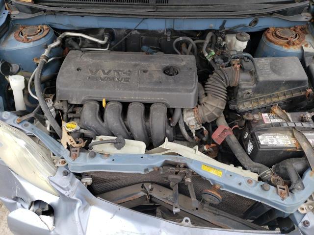 2T1KR32E25C322600 - 2005 TOYOTA COROLLA MA XR BLUE photo 11
