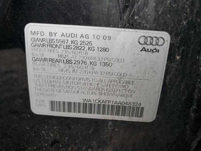 WA1CKAFP1AA048324 - 2010 AUDI Q5 PREMIUM BLACK photo 13