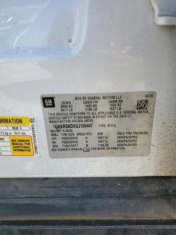 1GKKRSKDXGJ188447 - 2016 GMC ACADIA SLT-2 თეთრი ფოტო 13