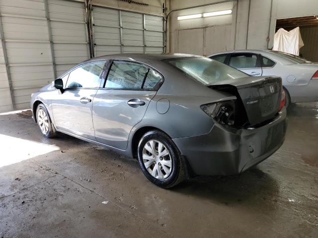 2HGFB2F58CH528132 - 2012 HONDA CIVIC LX GRAY photo 2