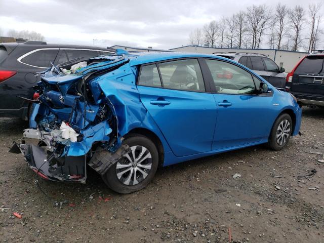 JTDL9RFU8K3003411 - 2019 TOYOTA PRIUS BLUE photo 3