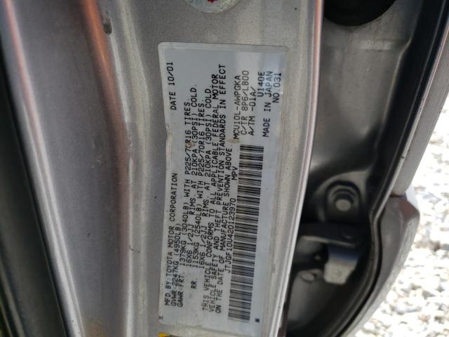 JTJGF10U420123970 - 2002 LEXUS RX 300 SILVER photo 13