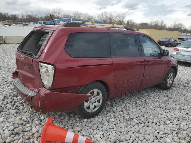 KNDMG4C38A6333720 - 2010 KIA SEDONA LX RED photo 3