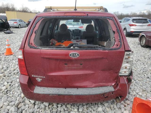 KNDMG4C38A6333720 - 2010 KIA SEDONA LX RED photo 6