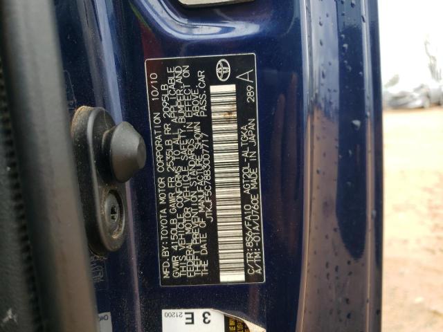 JTKJF5C78B3007717 - 2011 TOYOTA SCION TC 蓝色 照片 12