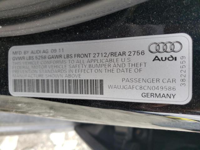 WAUJGAFC8CN049586 - 2012 AUDI A6 PRESTIGE 黑色 照片 12