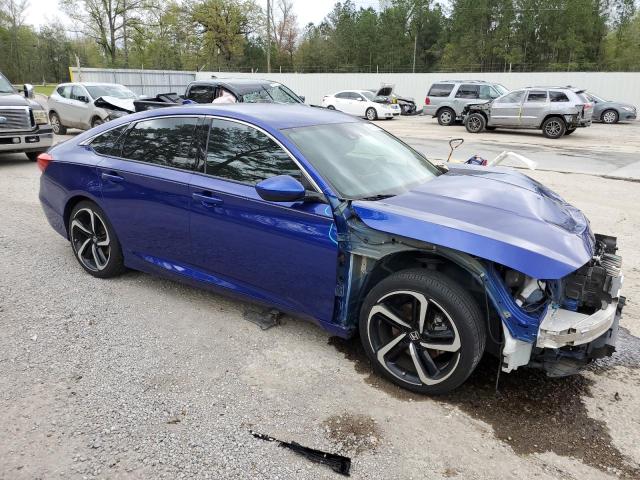 1HGCV1F37JA029594 - 2018 HONDA ACCORD SPORT BLUE photo 4