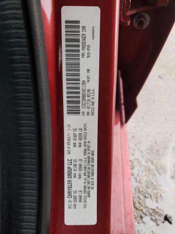 1C3CCBAB6EN211394 - 2014 CHRYSLER 200 LX RED photo 12