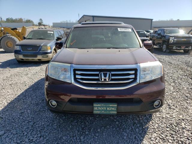 5FNYF4H99FB049901 - 2015 HONDA PILOT TOURING BURGUNDY photo 5