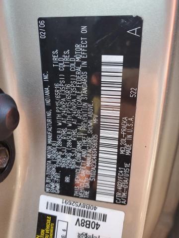 5TDZA23C46S456935 - 2006 TOYOTA SIENNA CE GOLD photo 13