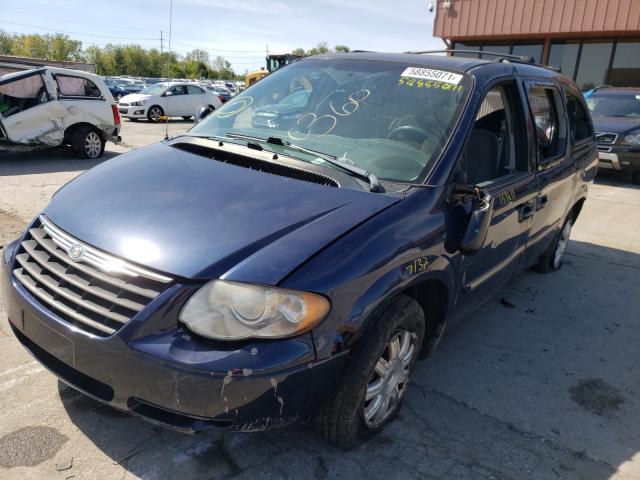 2A4GP54L46R866322 - 2006 CHRYSLER TOWN & COU TOURING BLUE photo 2