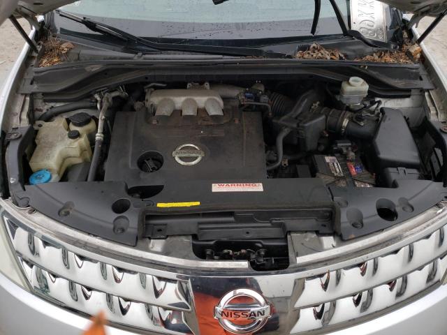 JN8AZ08T76W405114 - 2006 NISSAN MURANO SL SILVER photo 11