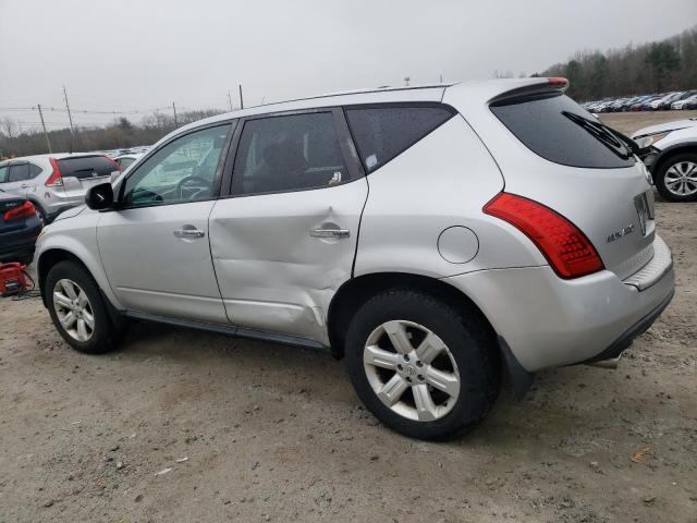 JN8AZ08T76W405114 - 2006 NISSAN MURANO SL SILVER photo 2