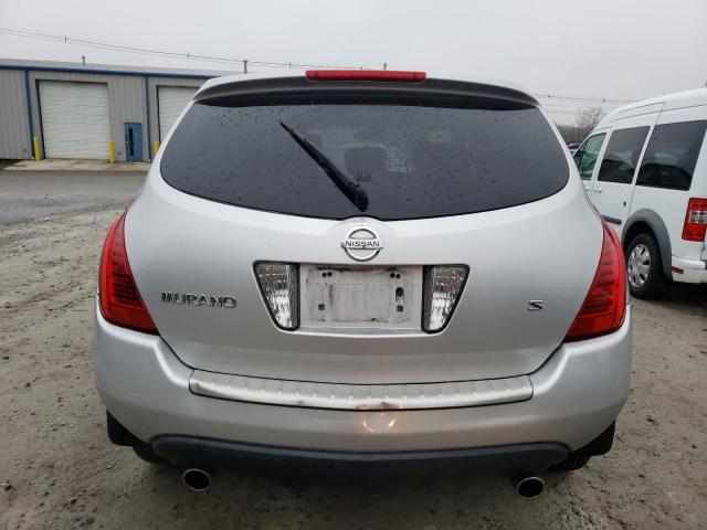 JN8AZ08T76W405114 - 2006 NISSAN MURANO SL SILVER photo 6