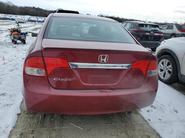 2HGFA16619H339093 - 2009 HONDA CIVIC LX-S ბურგუნდია ფოტო 6