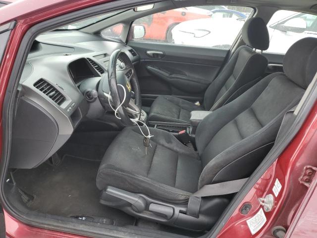 2HGFA16619H339093 - 2009 HONDA CIVIC LX-S ბურგუნდია ფოტო 7