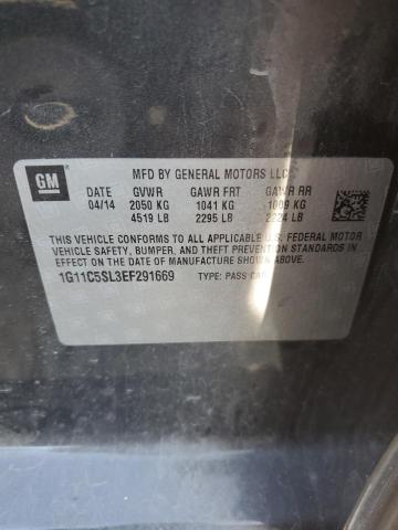 1G11C5SL3EF291669 - 2014 CHEVROLET MALIBU 1LT 灰色 照片 13