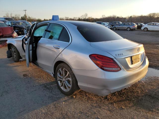 55SWF4KB7FU037215 - 2015 MERCEDES-BENZ C 300 4MATIC SILVER photo 2