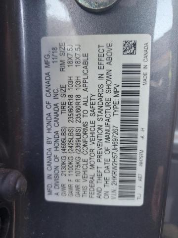 2HKRW2H57JH697267 - 2018 HONDA CR-V EX GRAY photo 13