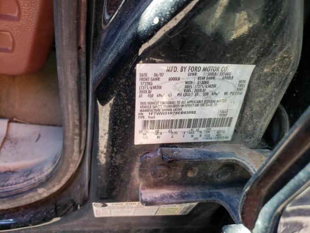 1FTWW31R78EB93592 - 2008 FORD F350 SRW SUPER DUTY BLACK photo 12