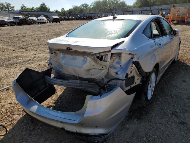 3FA6P0LU3ER260670 - 2014 FORD FUSION SE HYBRID SILVER photo 4